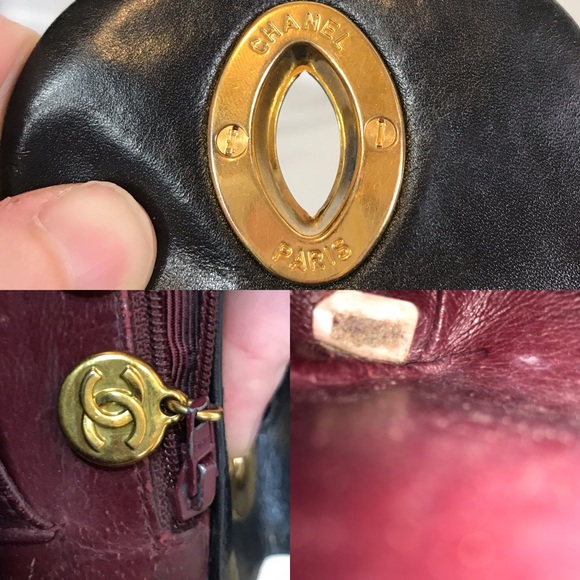 Authenticated CHANEL VTG XL Jumbo Flap Gold HW - Picture 7 of 8
